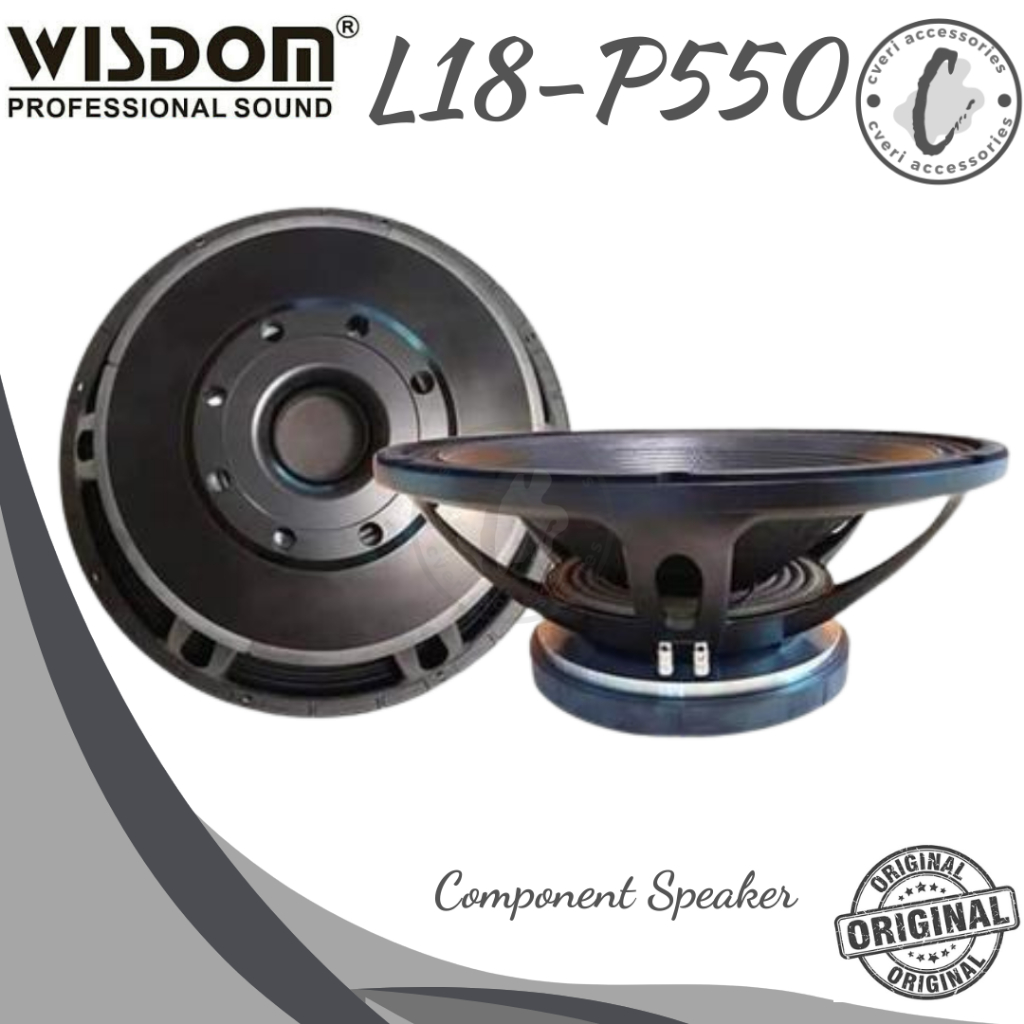 Wisdom L18-P550 Component Speaker Original Komponen Speaker L18P550
