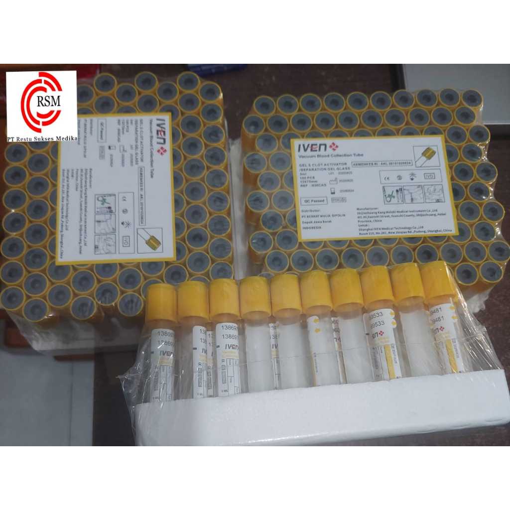 Vacuum Blood Collection Tube Gel & Clot Activator Glass 3ml