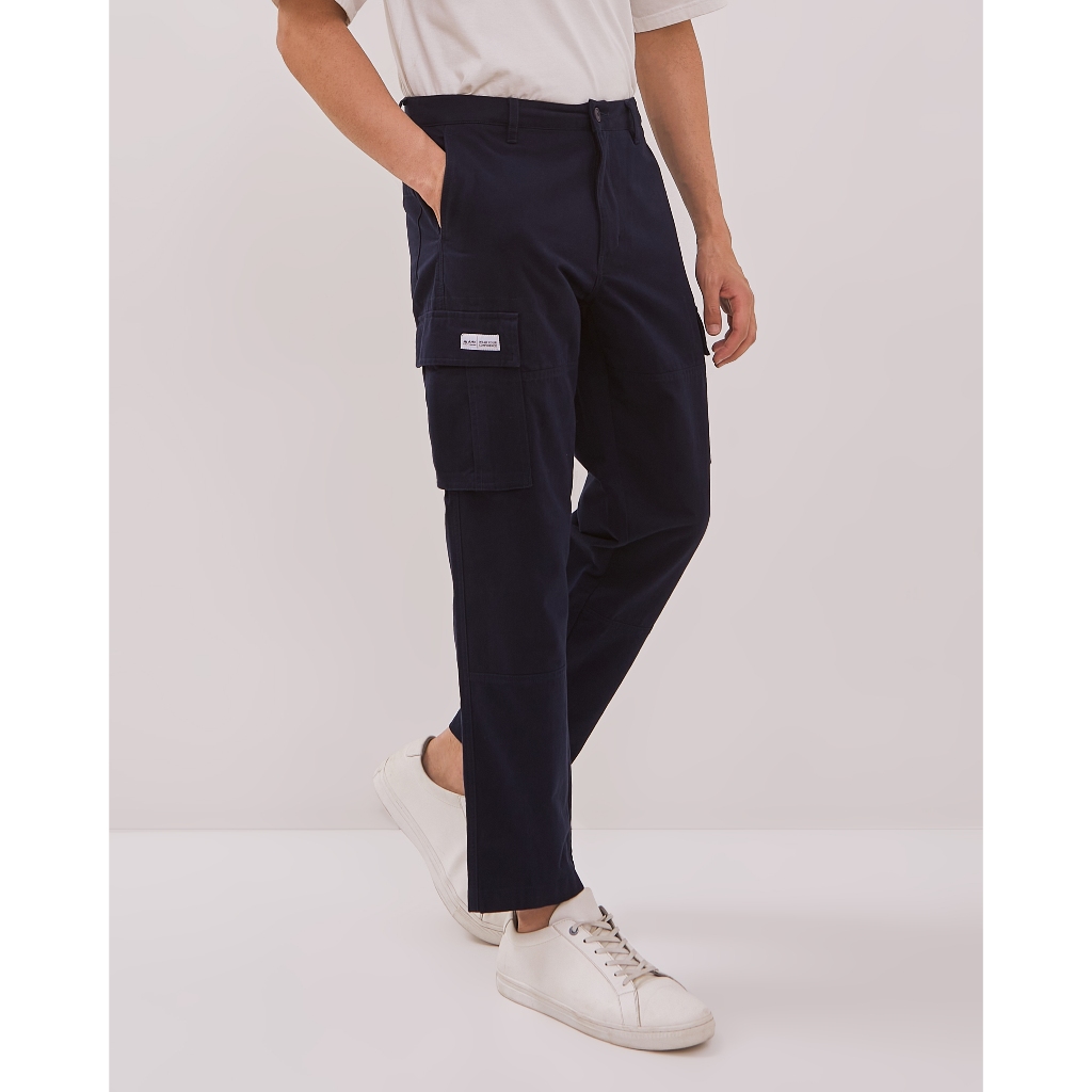 AMK Celana Pria Cargo Panjang PT Harvey Lp Navy Blue