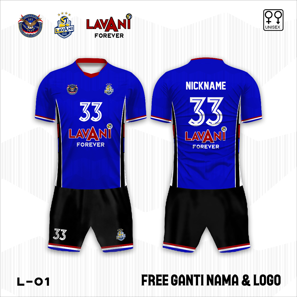 Setelan Baju Celana Atlet Proliga 2026 Jersey Bola Voli LAVANI forever bebas custom kaos olahraga vo
