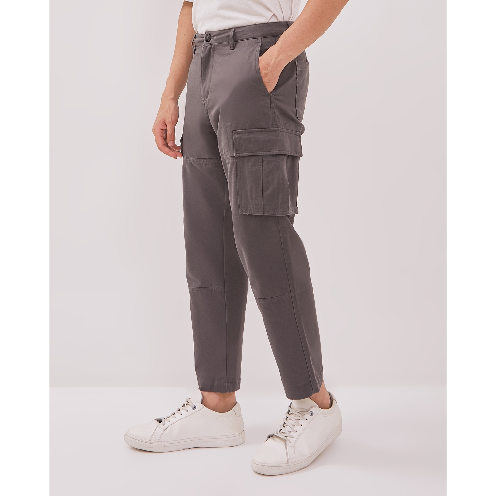 AMK Celana Pria Cargo Panjang PT Harvey Lp Grey