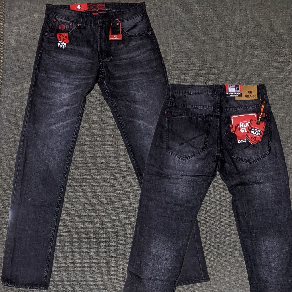 CELANA JEANS PRIA HUGO GLASS SLIM FIT ORIGINAL NON STREAT