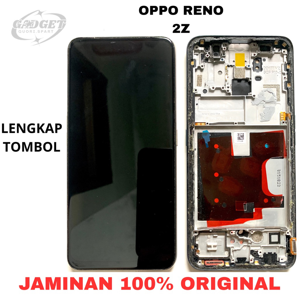 FRAME PAPAN LCD LENGKAP TOMBOL OPPO RENO 2Z ORIGINAL ASLI COPOTAN