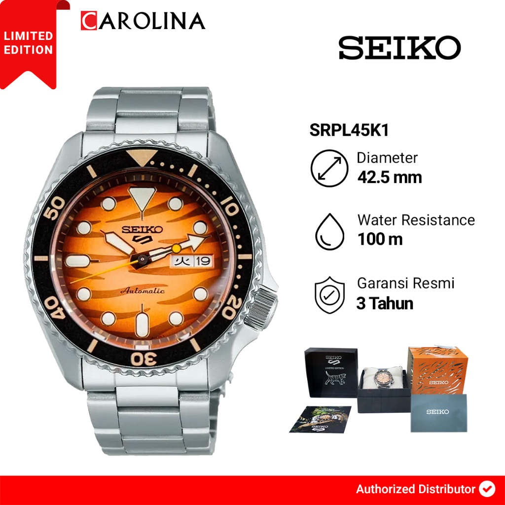 Jam Tangan Pria Seiko 5 Sports SRPL45K1 Indonesian Exclusive Model Limited Edition of 1000pcs Inspir
