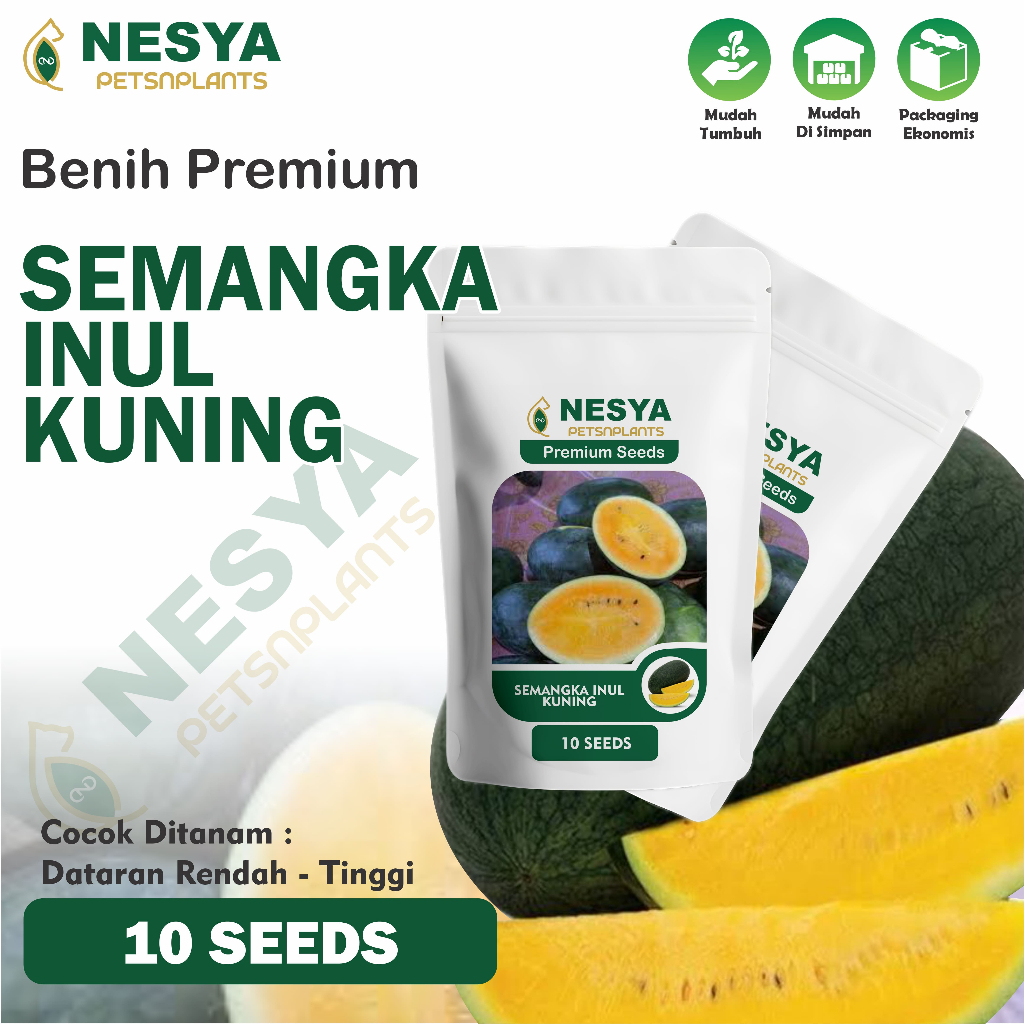Benih Semangka INUL Kuning Benih Biji Buah Semangka Inul Kuning 10 biji Unggul Berkualitas