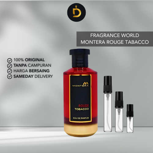 Decant Fragrance World Montera Rouge Tabacco EDP For Women And Men