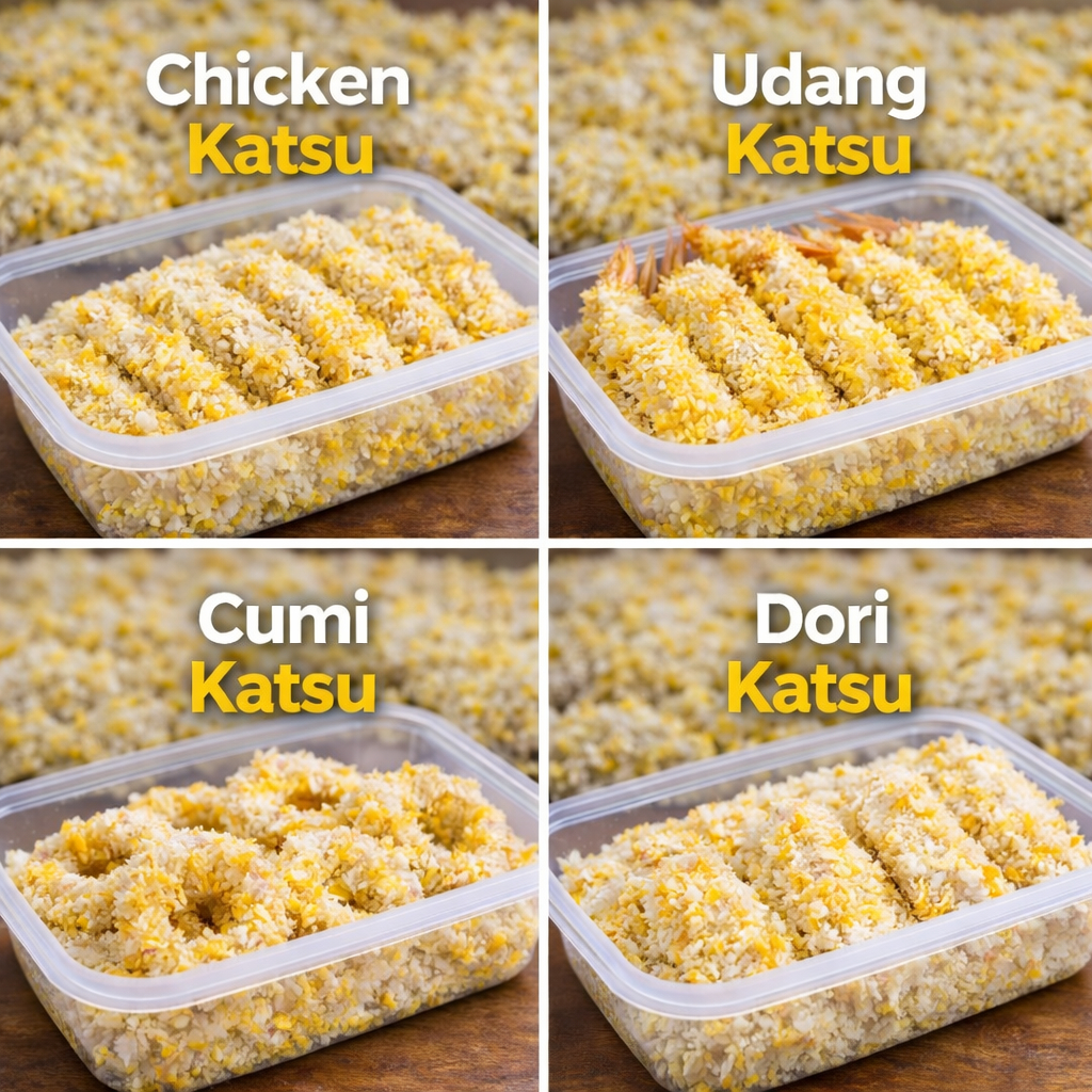 Menu Katsu Lauk Siap Goreng / Katsu Ayam Katsu Udang Katsu Dori Katsu Cumi Siap Goreng