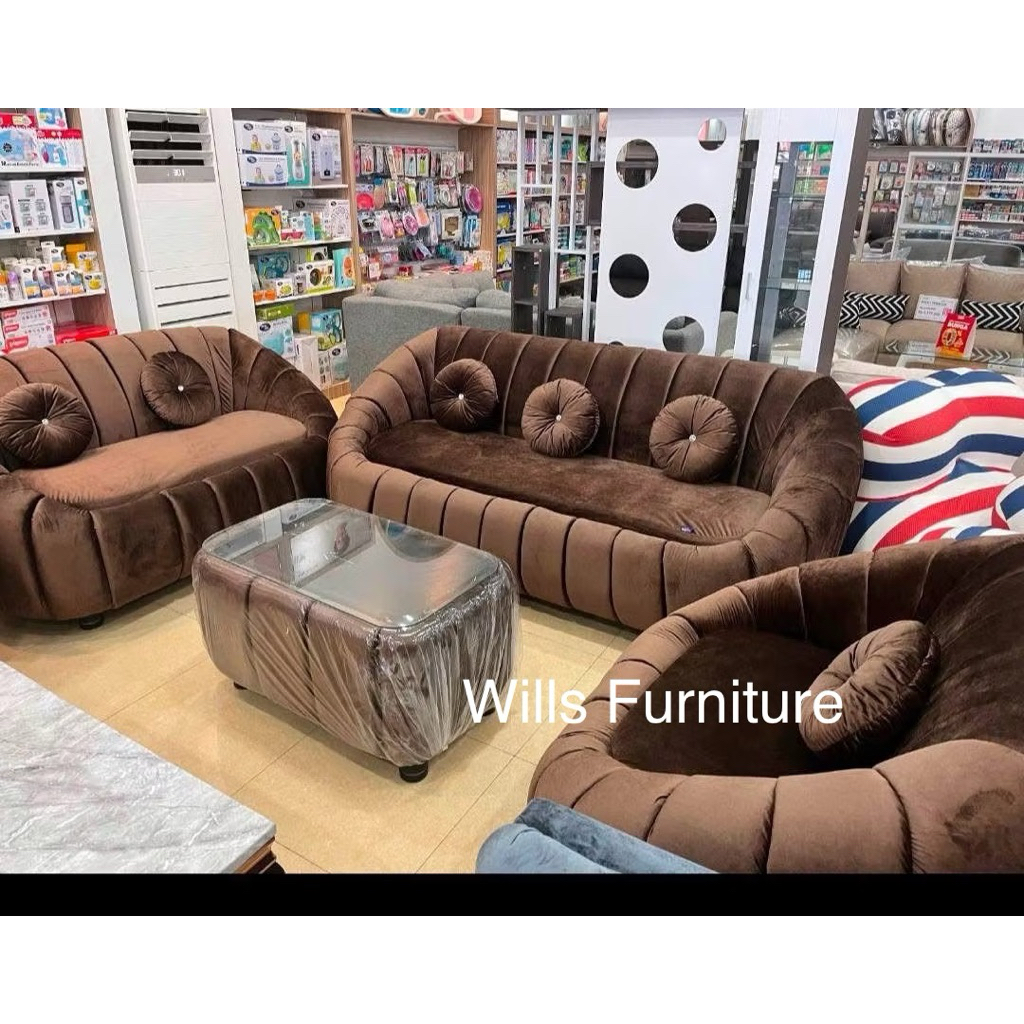 Sofa minimalis keong bludru sofa 321 set