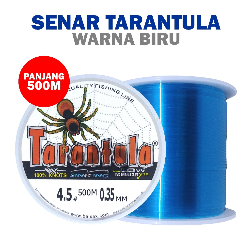 PANCING PEMULA Tali Pancing 500m Senar Pancing Tarantula Warna Biru  Senar Kuat & Tahan Bahan Nilon 