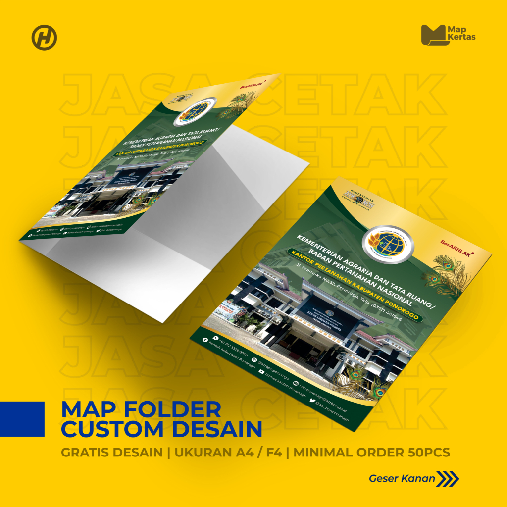 CETAK MAP FOLDER CUSTOM DESAIN - MAP STOPMAP F4