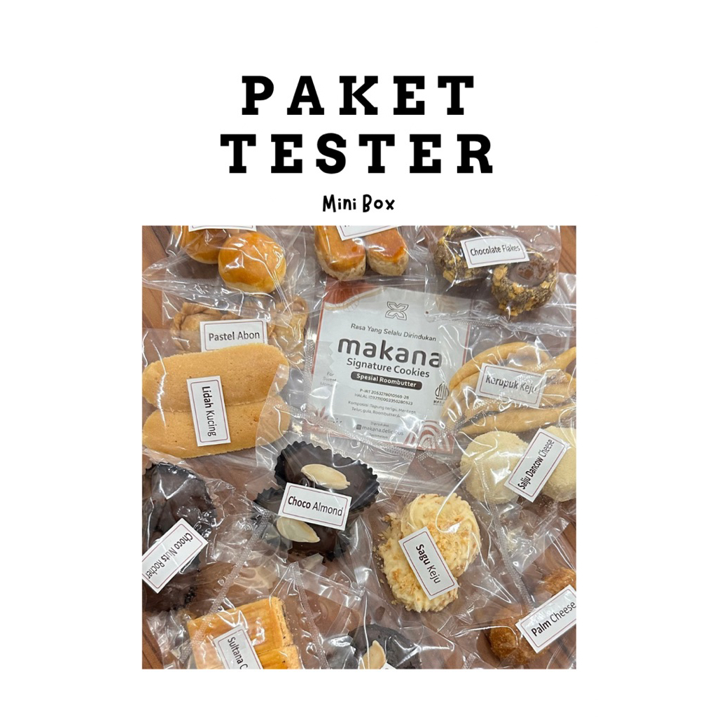 Paket Tester 13 Varian Menu Kue Kering Cookies by Makana Cookies