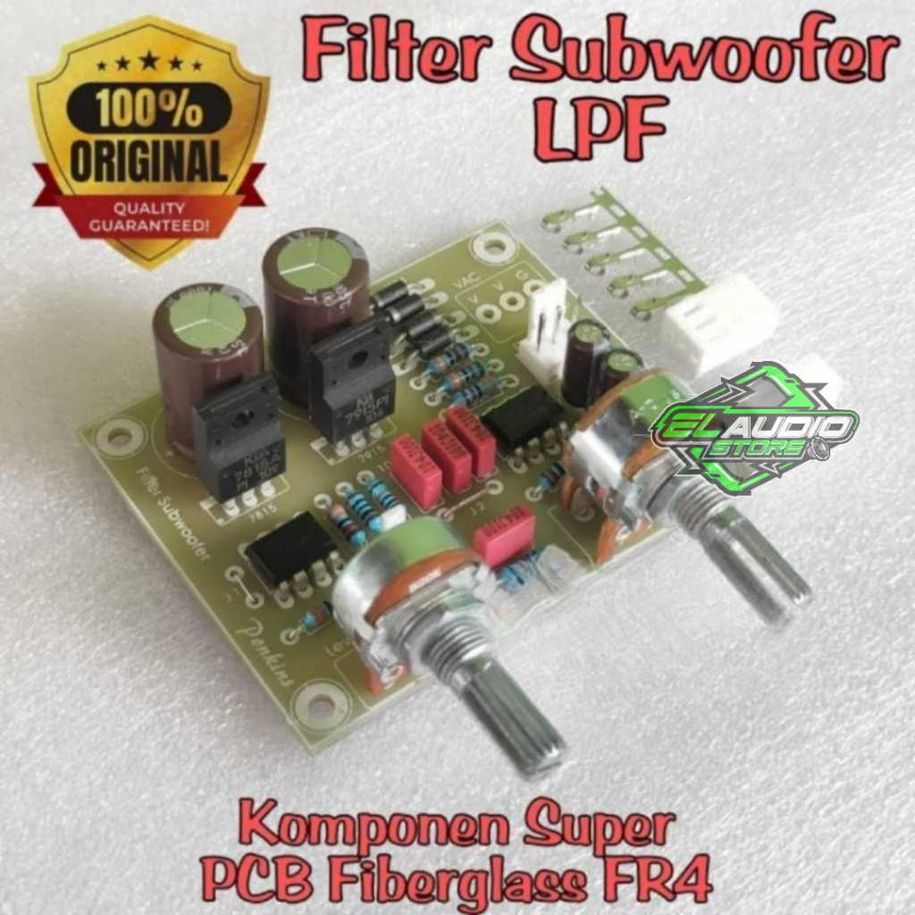 Filter Subwoofer LPF + Frequensi Level Komponen Original