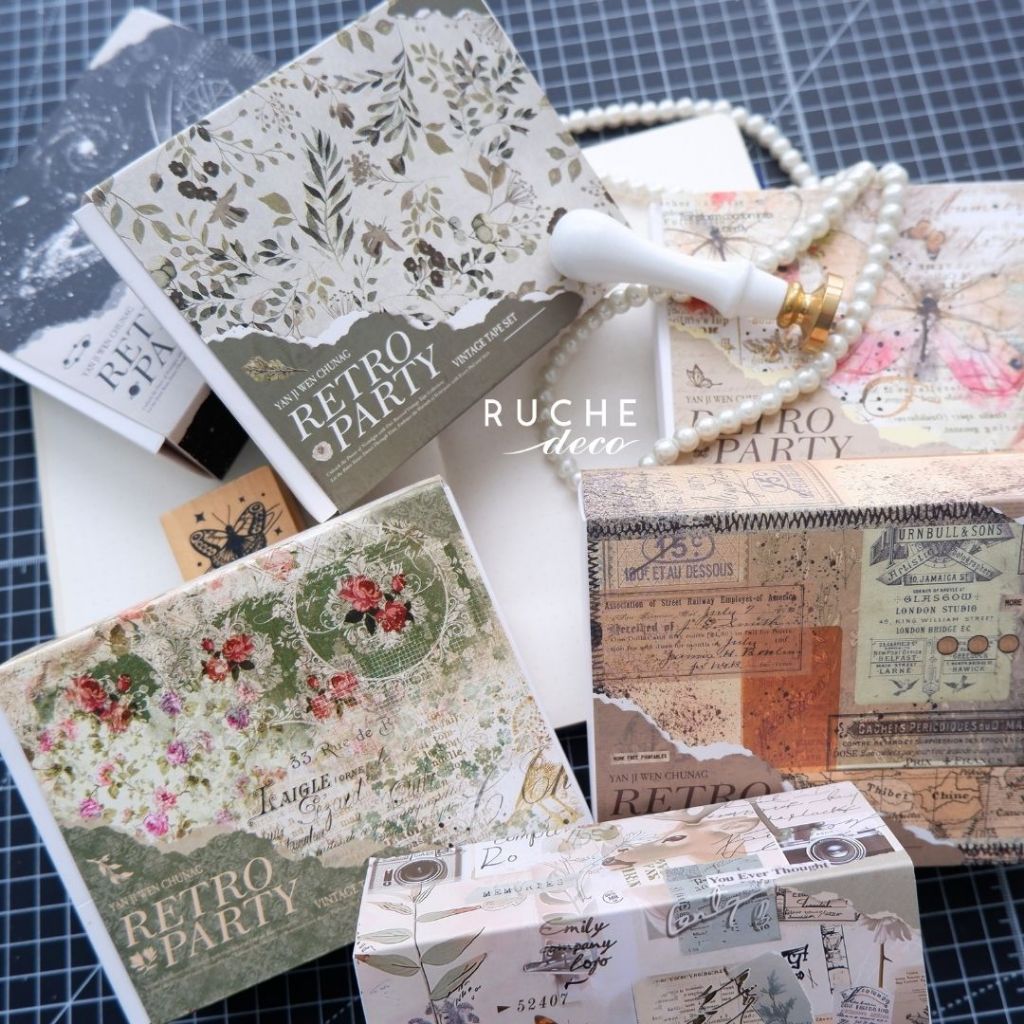 RUCHE DECO - Deco Washi Set - Retro Party
