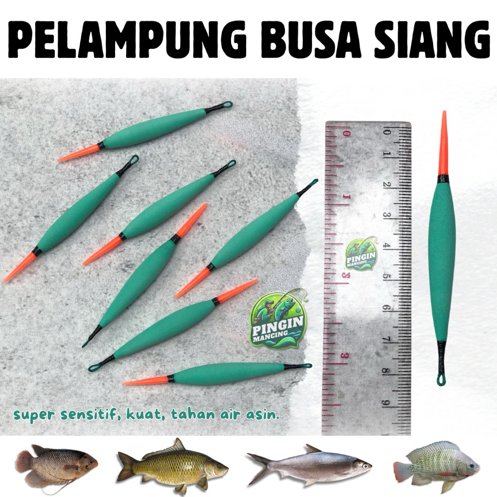 Pelampung Pancing Busa Jarum Siang Super Sensitif Ikan Mas Nila Gurami Bandeng Patin Bawal Lele Warn