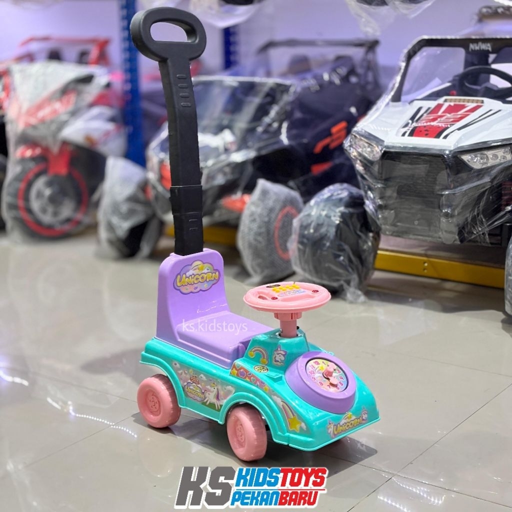 Mobil dorong anak perempuan unicorn.KHUSUS INSTAN