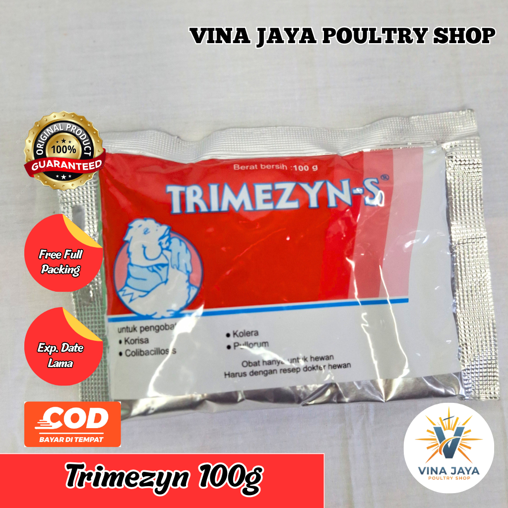 Trimezyn-S 100Gr dan Trimezyn Kaplet Obat Ayam - Mengatasi Infeksi Respiratori, Efektif, Mudah Digun