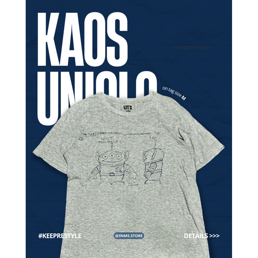 Kaos Uniqlo x Pixar size M