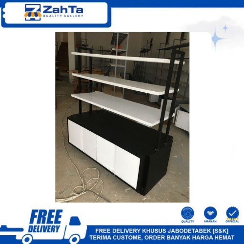Rak Display Rak Gondola Rak Tengah Toko Dua Sisi