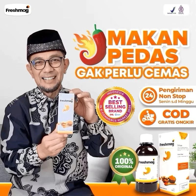 FRESHMAG Original Madu Herbal Lambung Efektif Atasi Masalah Asam Lambung Maag GERD Iritasi Lambung T