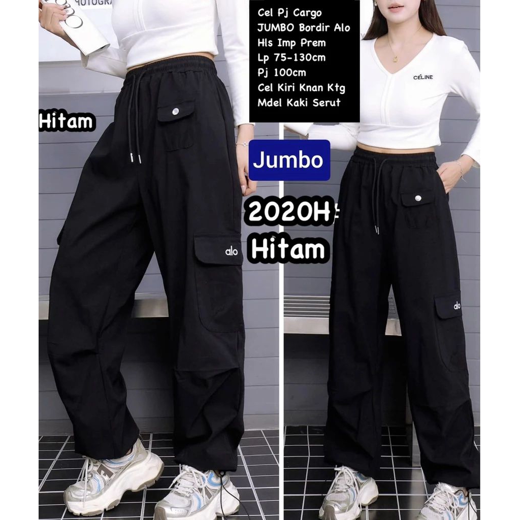 2020H Celana Pj Cargo JUMBO Alo Katun Stret Hls Imp