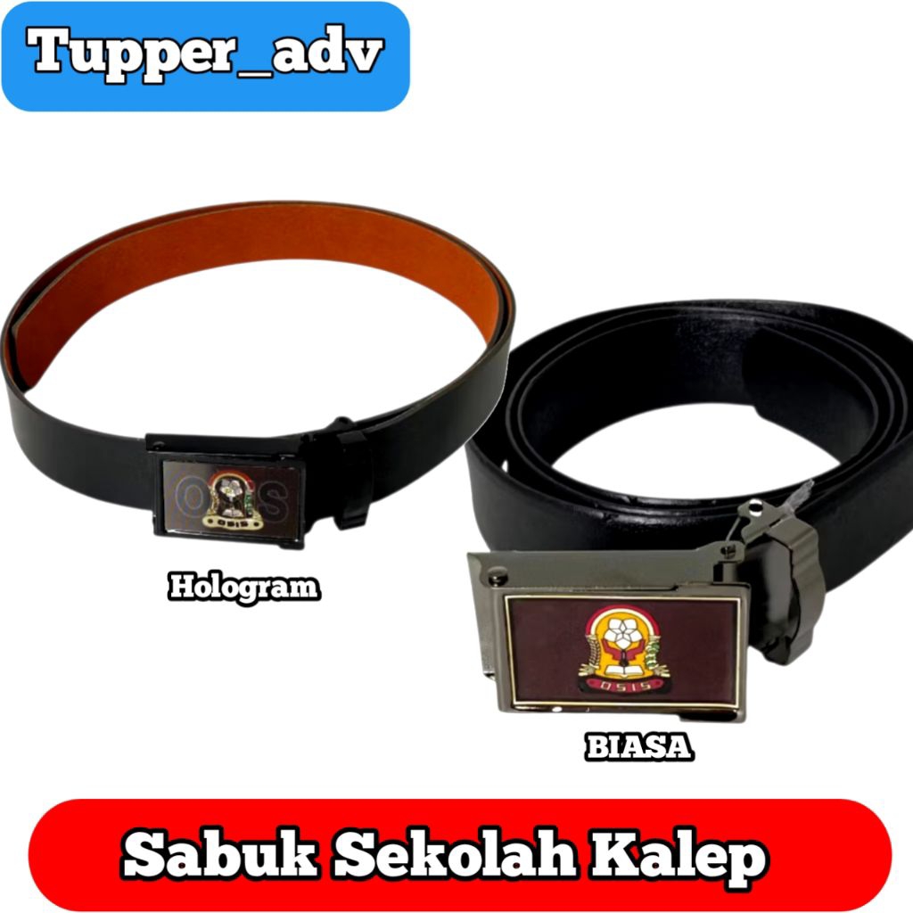 Sabuk Gesper SMA SMK Kulit Sintetis / Ikat Pinggang SMA SMK Kalep / Sabuk Ikatan Pinggang Jepit Kale