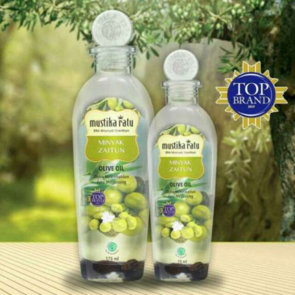mustika Ratu minyak Zaitun 175ml &75 ml - Minyak Zaitun Alami untuk perawatan kulit dan rambut.