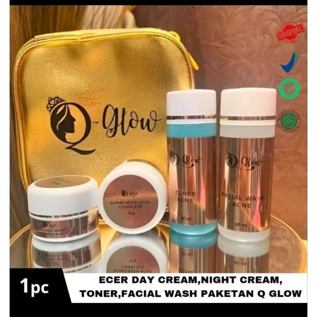 (PROMO CUCI GUDANG)QGLOW PAKET ACNE| PAKET JERAWAT /SKINCARE ||QGLOW ACNE BPOM ||QGLOW ORIGINAL
