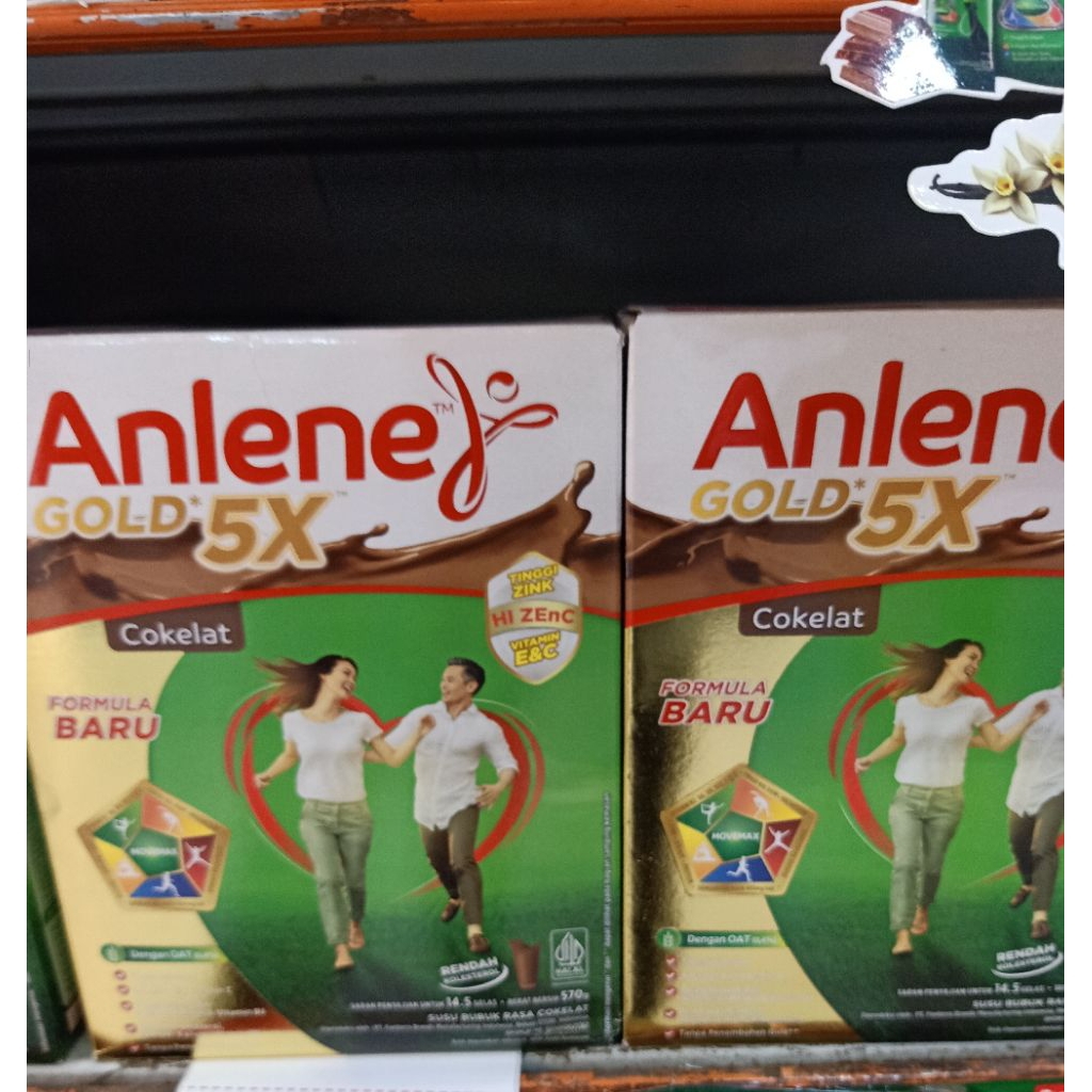 susu anlene gold 5x coklat 570g