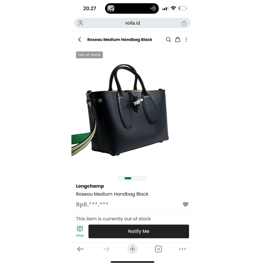 LC roseau black handle