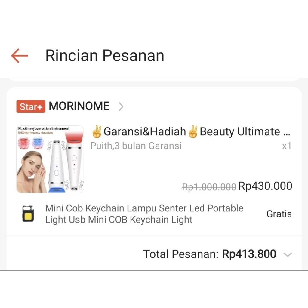 Mesin penirus wajah IPL skin rejuvenation instrumen