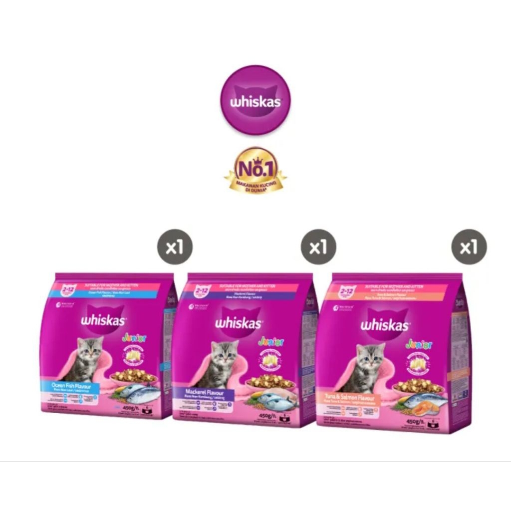 Makanan Kucing Whiskas Kitten Dry Food 450gr