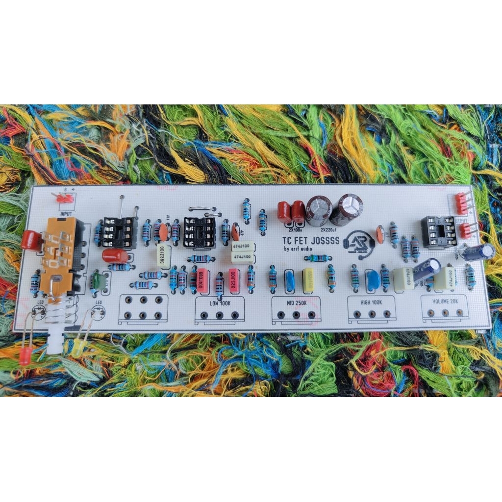 PCB Tc fet dan ples komponen tanpa ic dan potensio