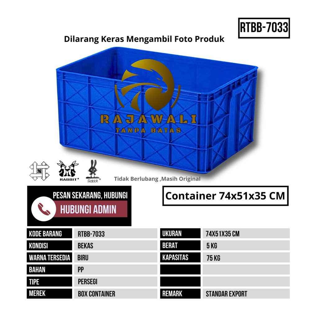 Box Container  Ukuran 74x51x35 cm PRP7033