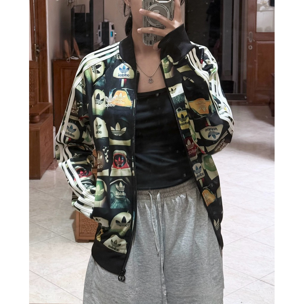 Tracktop Adidas All Over Print Heel Vintage Rare