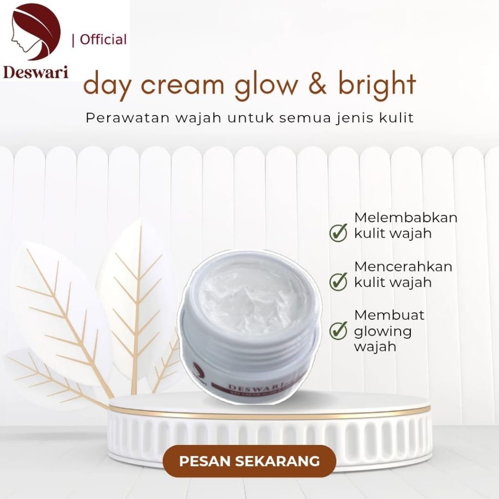Deswari skincare Day cream Glow & Bright  Cream siang Deswari
