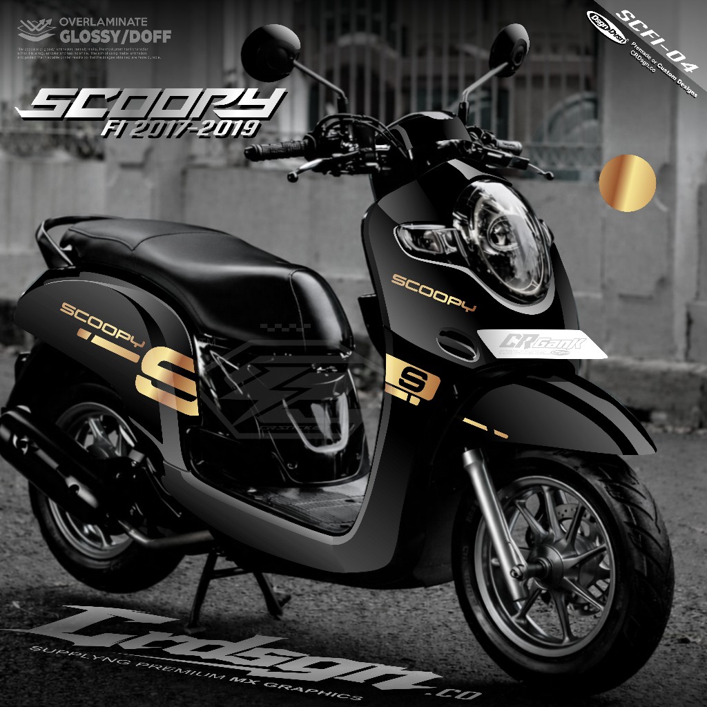 Decal Scoopy Esp/Fi 2017-2019 Full Body Stiker Scoopy Lagi Viral Decal Full Body Lis Scoopy Simple