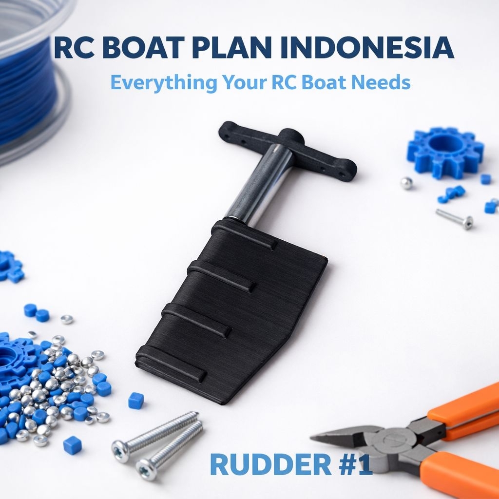 Rudder Rc Boat Terlaris / Kemudi Kapal Rc / Aksesoris Kapal