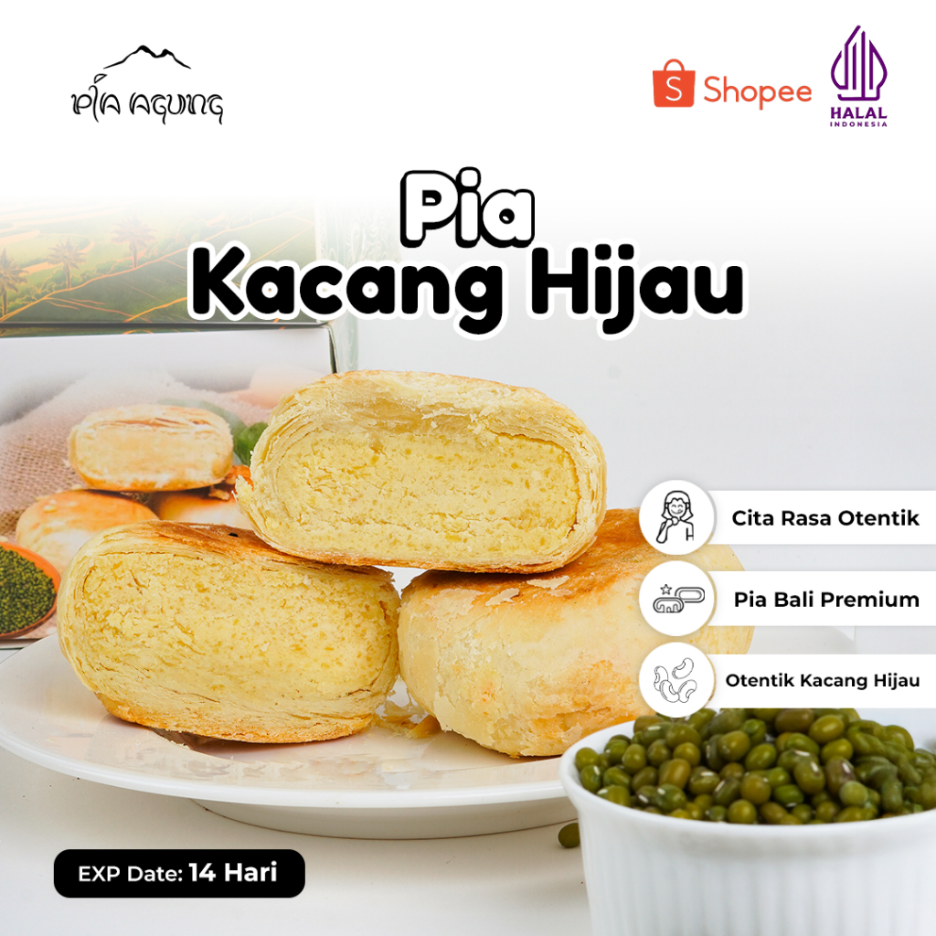 Bakpia Kacang Hijau - Pia Bali Enak - Pia Agung Bali