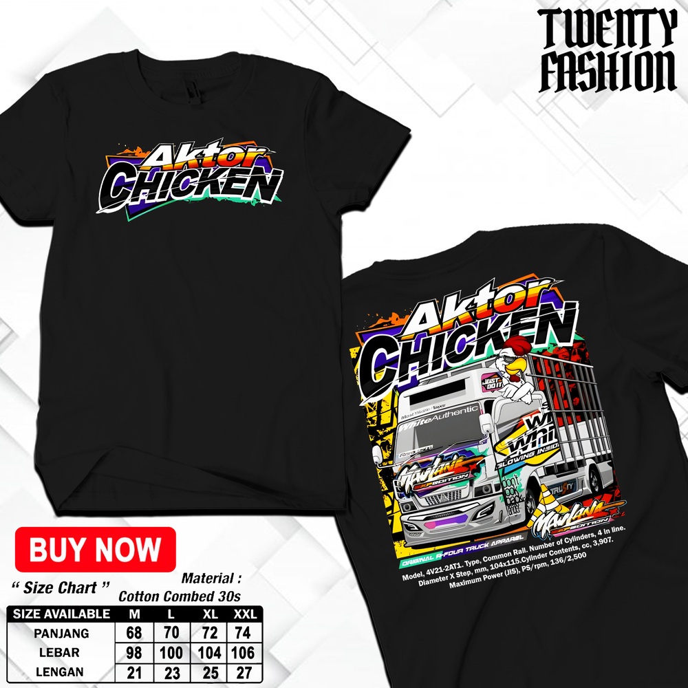 Kaos AKTOR CHICKEN Baju Keren Terbaru Murah Kekinian Tshirt Atasan Pria Wanita Dewasa