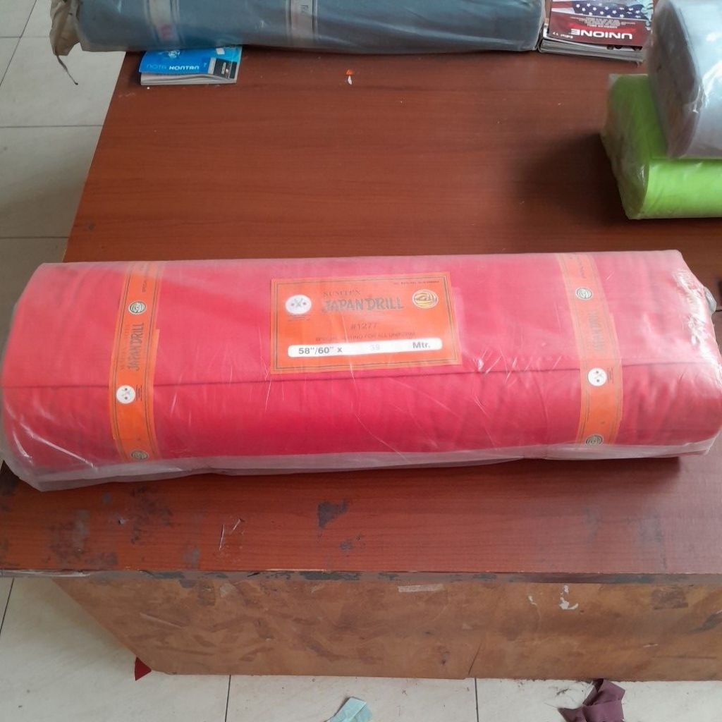 Tekstil Kain Roll Merk Japan Drill (Sumtex) Warna Orange