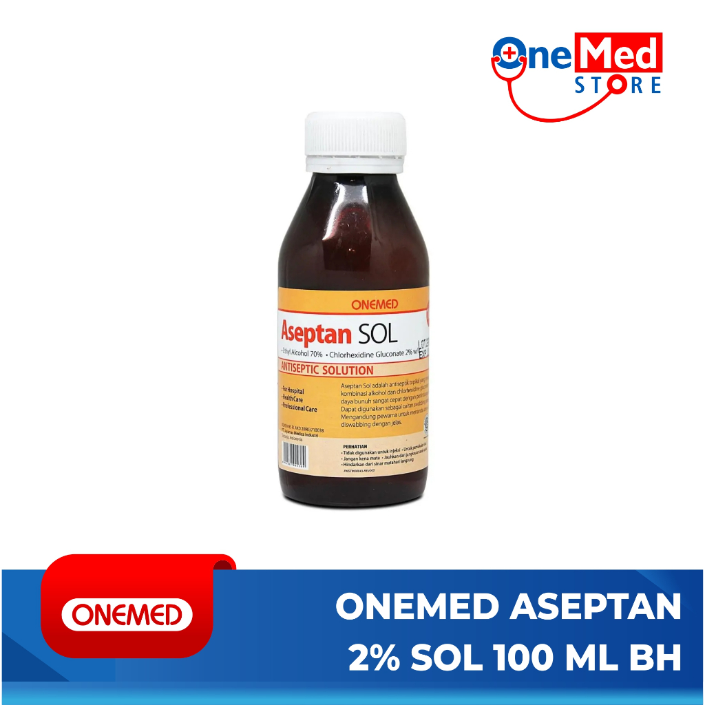 ONEMED Aseptan Sol 2% 100 Ml - Antiseptic Solution Asol 2%