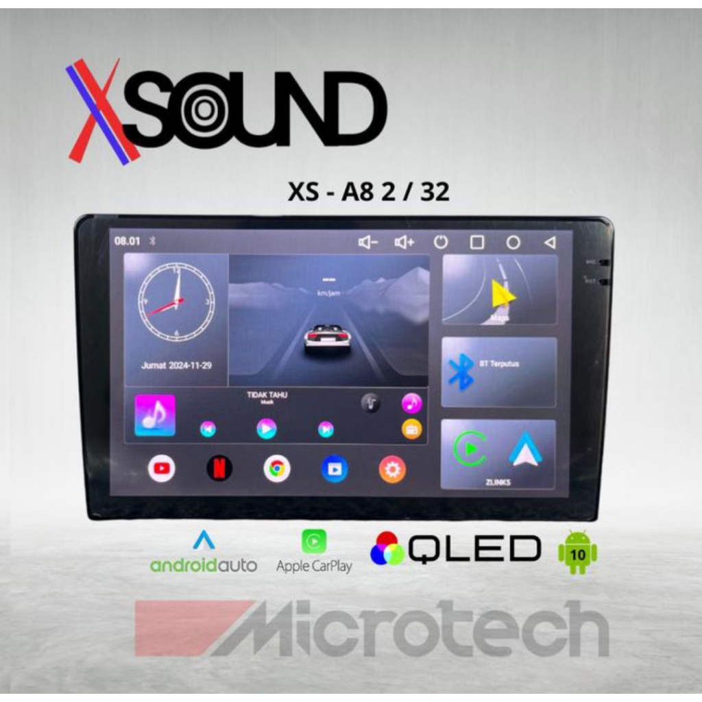 tv head unit mobil 9 inch xsound   ram 2GB+32GB