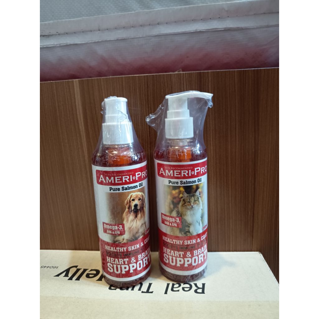 Vitamin Bulu Anjing & Kucing Ameri Pro Salmon Oil+Omega3 250ml