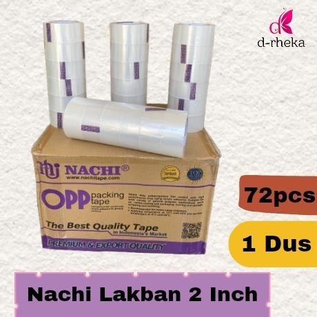 1 DUS Lakban Nachi OPP Bening 2 inch (1 Dus isi 72 Roll)