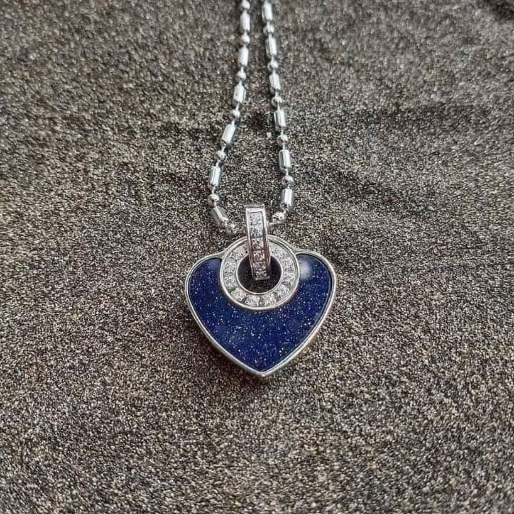 Kalung Pendant MCI (Biocarbon heart Blue)