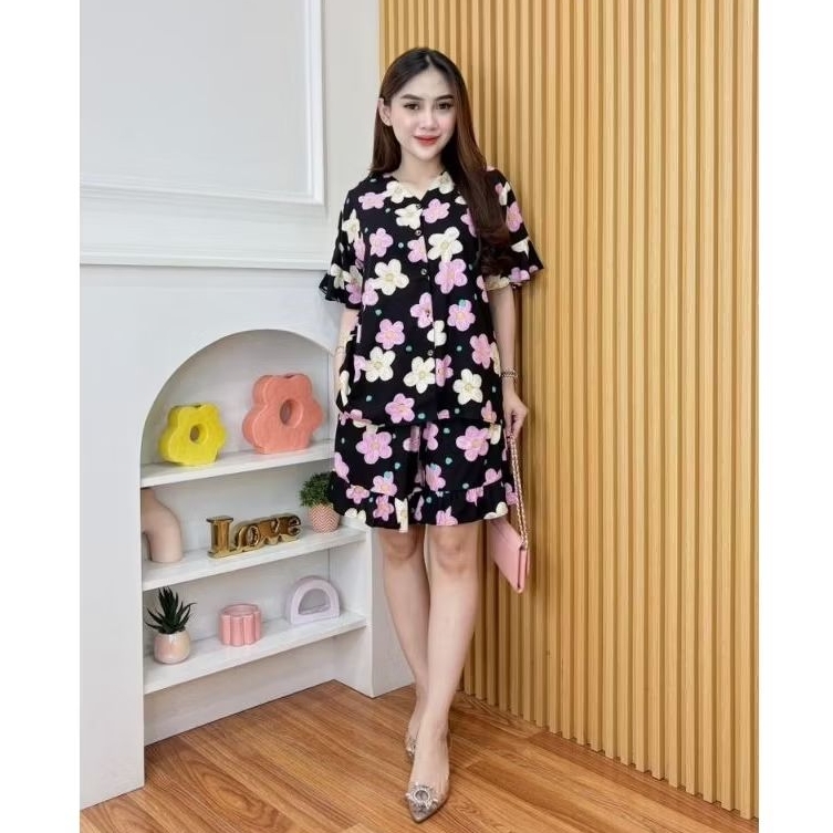 Cherry Piyama HD.id Dailywear One Set Jumbo Busui Friendly