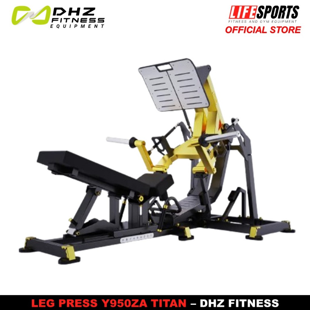Lifesports - New Alat Olahraga Fitness Gym Golden Leg Press Titan Series DHZ Y950ZA Plate Loaded