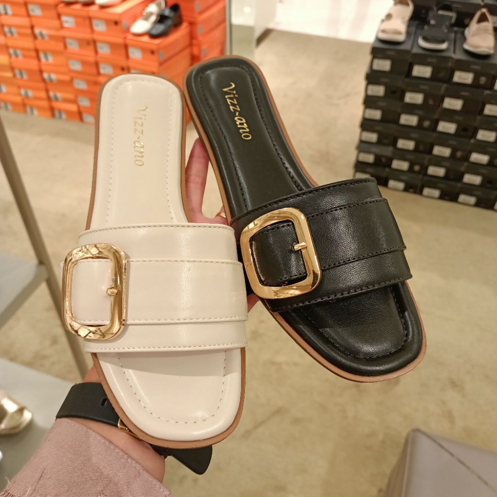 sandal wanita flat VIZZANO original
