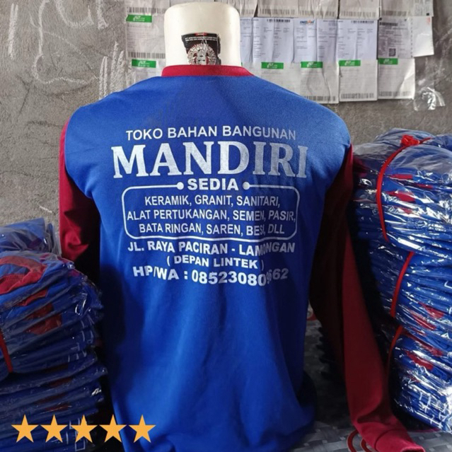 Kaos Promosi / Kaos Toko Bangunan ( Bahan Hyget Premium )