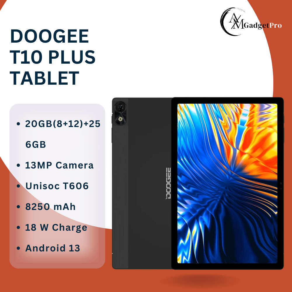 DOOGEE T10 Plus Tablet 10.51 inch Android 13, 8GB+256GB Tablet Global Version 4G 18W Fast Charging O